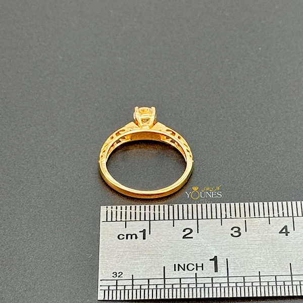 انگشتر تک نگین طلا